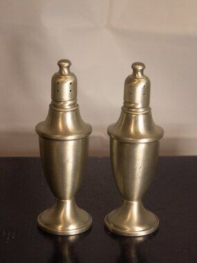 WEB Pewter Salt & Pepper Shakers (Weighted)